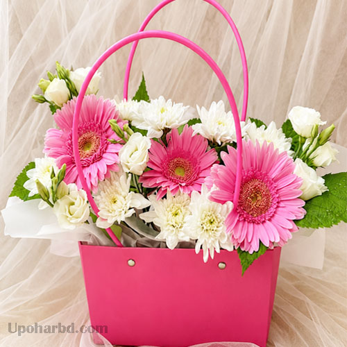 Pink Flowers Handbag